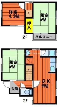 連島中央借家の物件間取画像